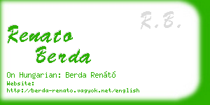 renato berda business card