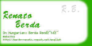 renato berda business card